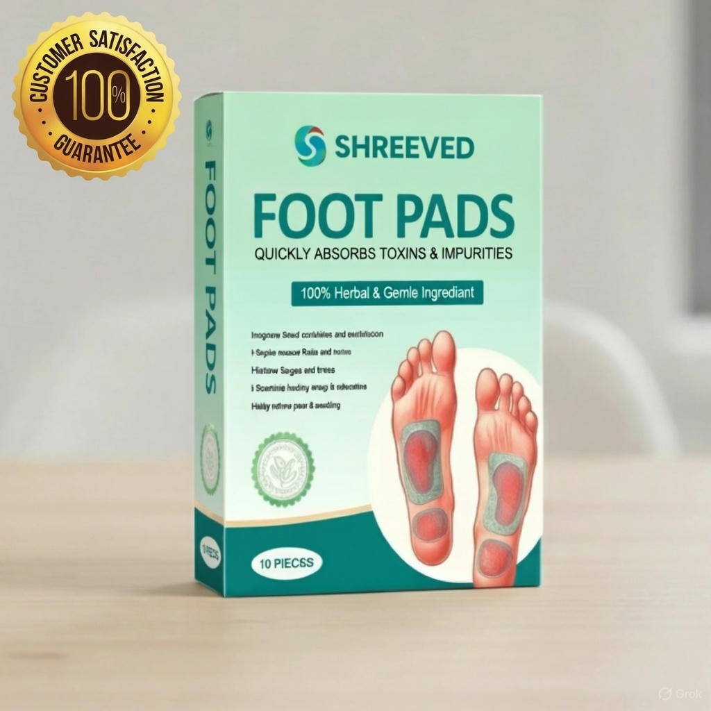 Shreeved 100% Herbal & Gentle Ingredient Detox Foot Pads (1 BOX = 20 PATCHES)