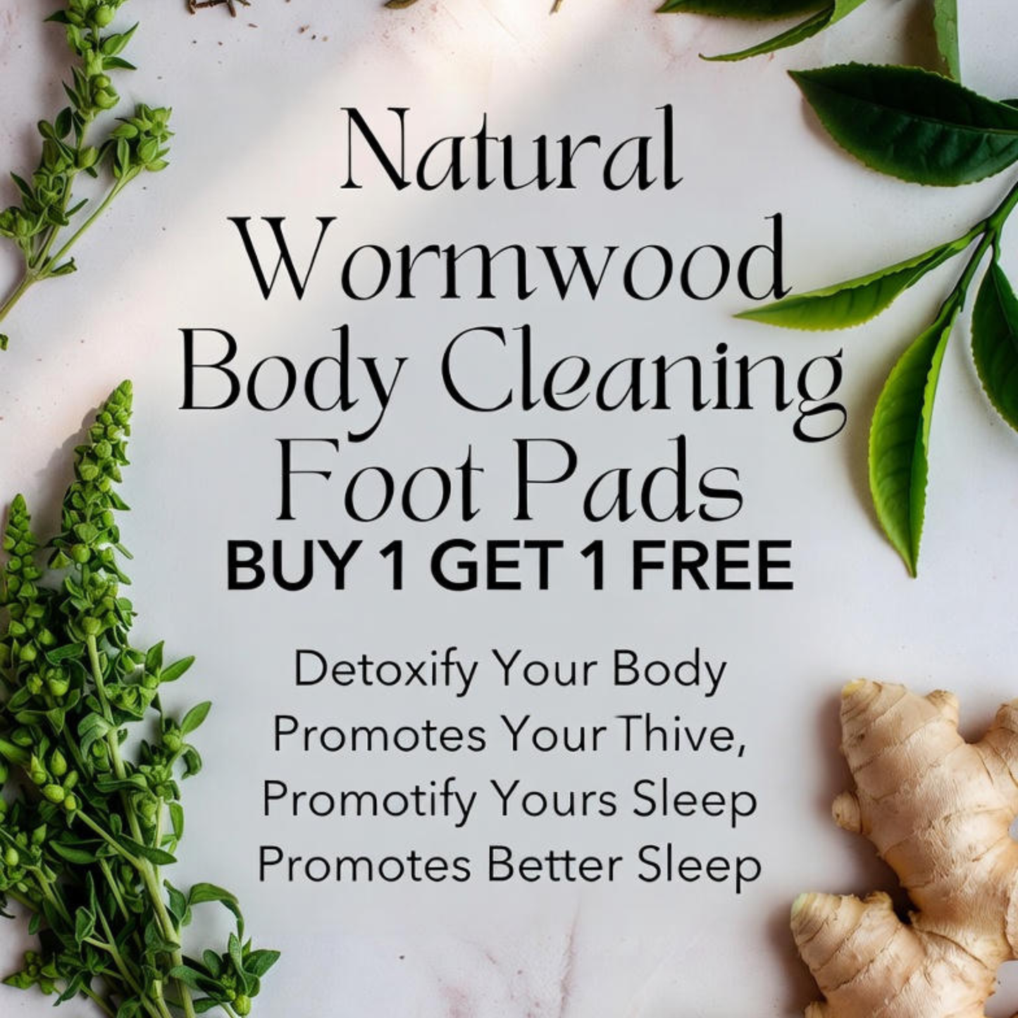Shreeved Natural Wormwood  Body Cleaning Foot Pads ( BUY 1 GET 1 FREE )