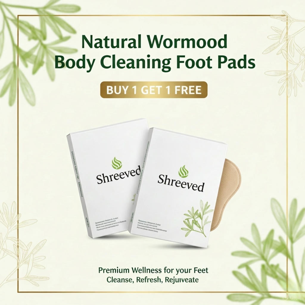Shreeved Natural Wormwood  Body Cleaning Foot Pads ( BUY 1 GET 1 FREE )